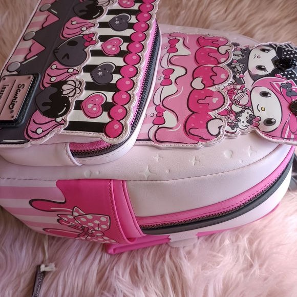 Sanrio Loungefly My Melody & Kuromi Backpack and Wallet - Picture 4 of 4